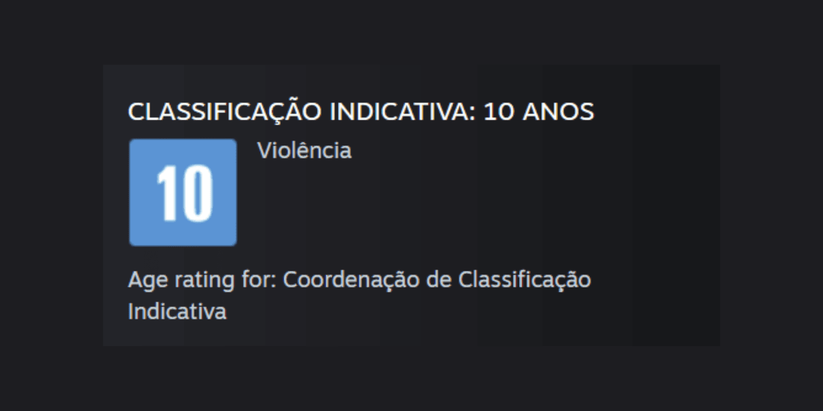 Brazil Rating — 14 Anos (Violência)
